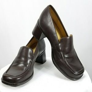 BP Nordstroms brown leather heel loafer BRAN NEW